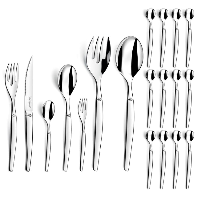 Ménagère Lou Laguiole 74 couverts inox 18/0 pour 12 personnes