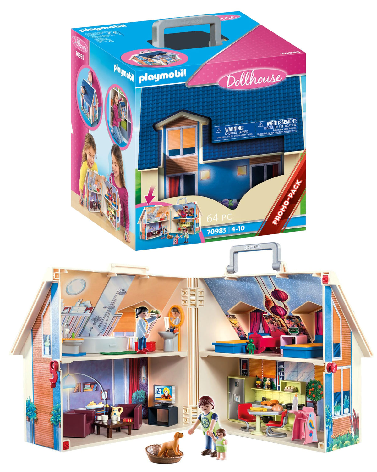 Playmobil 70985 Maison transportable, idée cadeau dès 5 ans