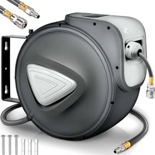 Stanley – Enrouleur Tuyau Air Comprimé Automatique Mural Garage 15 Mètres