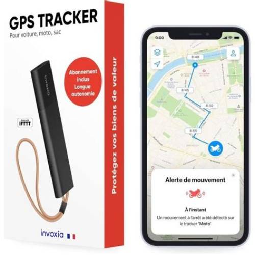 Invoxia – Traceur GPS Voiture et Moto Sans Carte SIM Autonomie Longue Durée