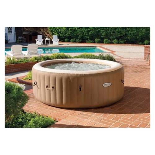 Intex – Spa Gonflable PureSpa Bulles 4 Places Sahara Rond (196 x 71 cm)