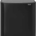 Brabantia – Poubelle Cuisine Tri Sélectif Bo Touch Bin 2 x 30 Litres Noir Mat