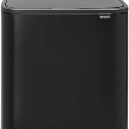 Brabantia – Poubelle Cuisine Tri Sélectif Bo Touch Bin 2 x 30 Litres Noir Mat