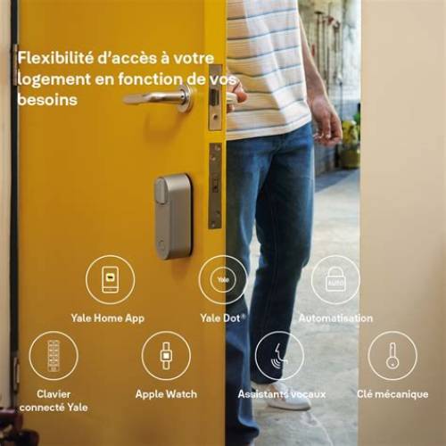 Yale – Serrure Connectée Linus Smart Lock Argent avec Pont Wi-Fi